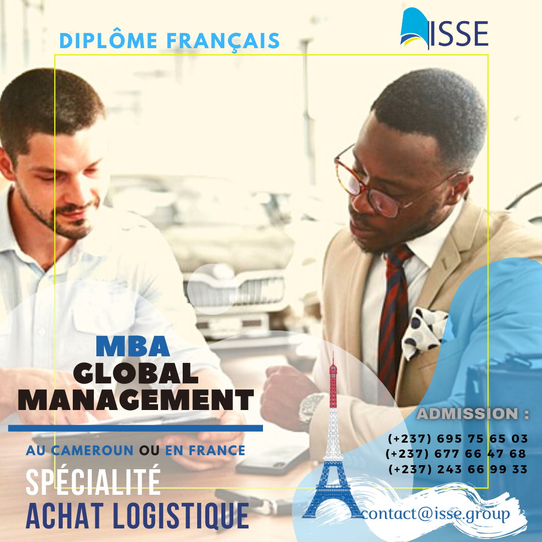 MBA GLOBAL MANAGEMENT Bac+5, spécialité Achat logistique. 
