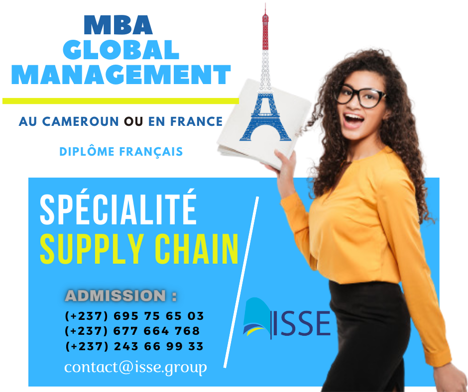 MBA GLOBAL MANAGEMENT Bac+5, spécialité Supply Chain.